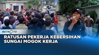 Ratusan Pekerja Kebersihan Sungai Mogok Kerja