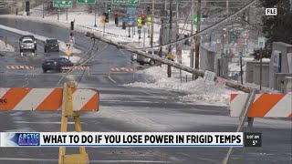 What to do if you lose power in frigid temps
