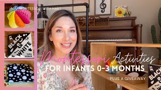 Montessori Activities for Babies Ages 0-3 Months #montessoriwithhart