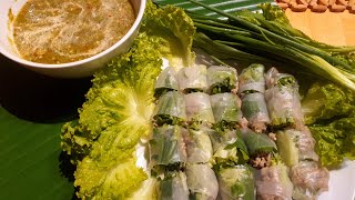 ก๋วยเตี๋ยวลุยสวน (Summer Spring Rolls) Ep.94  Krua Thai jai swiss (ครัวไทยใจสวิส)