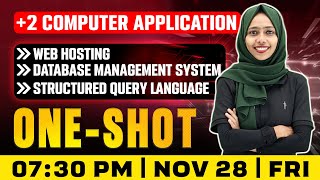 Plus Two Computer Application | Chapter : 7,8,9 | Oneshot | Exam Winner