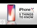 APPLE iPHONE X: 5 Things You NEED To Know! 📱