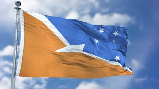 Argentina's Tierra del Fuego Flag Stock Motion Graphics