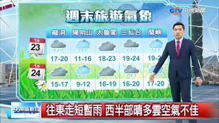 【志耕氣象報報】東北季風增強 北部午間高溫下滑4度│中視午間氣象 20210123