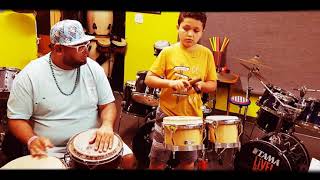 Learning pachanga  rhythm on claves