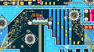 ♪にぎやかな雪原でSpeed run♪ [In the Lively Snowfield] by #жʙьɩ.べリーロ 🍄Super Mario Maker 2 ✹Switch✹ #bxm