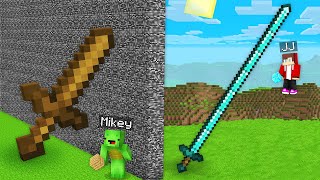 JJ and Mikey CHEATED with SWORD Build Battle in Minecraft! - Maizen