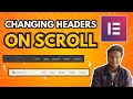 Changing Headers On Scroll with Elementor | Sticky Header effect | Elementor Pro