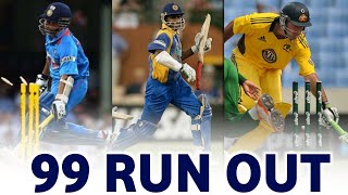 Run out on 99 in ODI Cricket | Which batsman got out for 99 | Sachin Tendulkar | #shorts #cricket