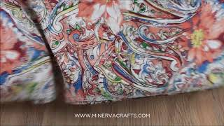 Paisley Floral Crinkle Print Dress Fabric