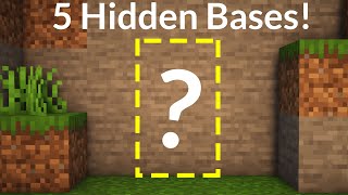 5 Simple Hidden Bases in Minecraft!