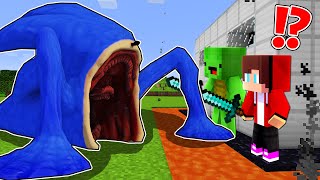 The Most Secure House vs SONIC TAPES EATER - Minecraft gameplay by Mikey and JJ (Maizen Parody)