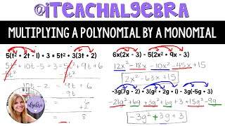 Algebra 1 - Multiplying a Polynomial by a Monomial