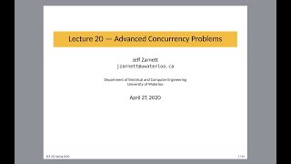 ECE 252 Lecture 20: Advanced Concurrency Problems