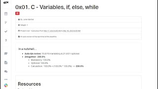 0x01  C   Variables, if, else, while #ALX #ALXGuide #ALXSE #Low level programming \u0026 Algorithm