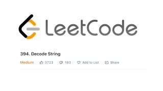 Leetcode - Python - #394 Decode String