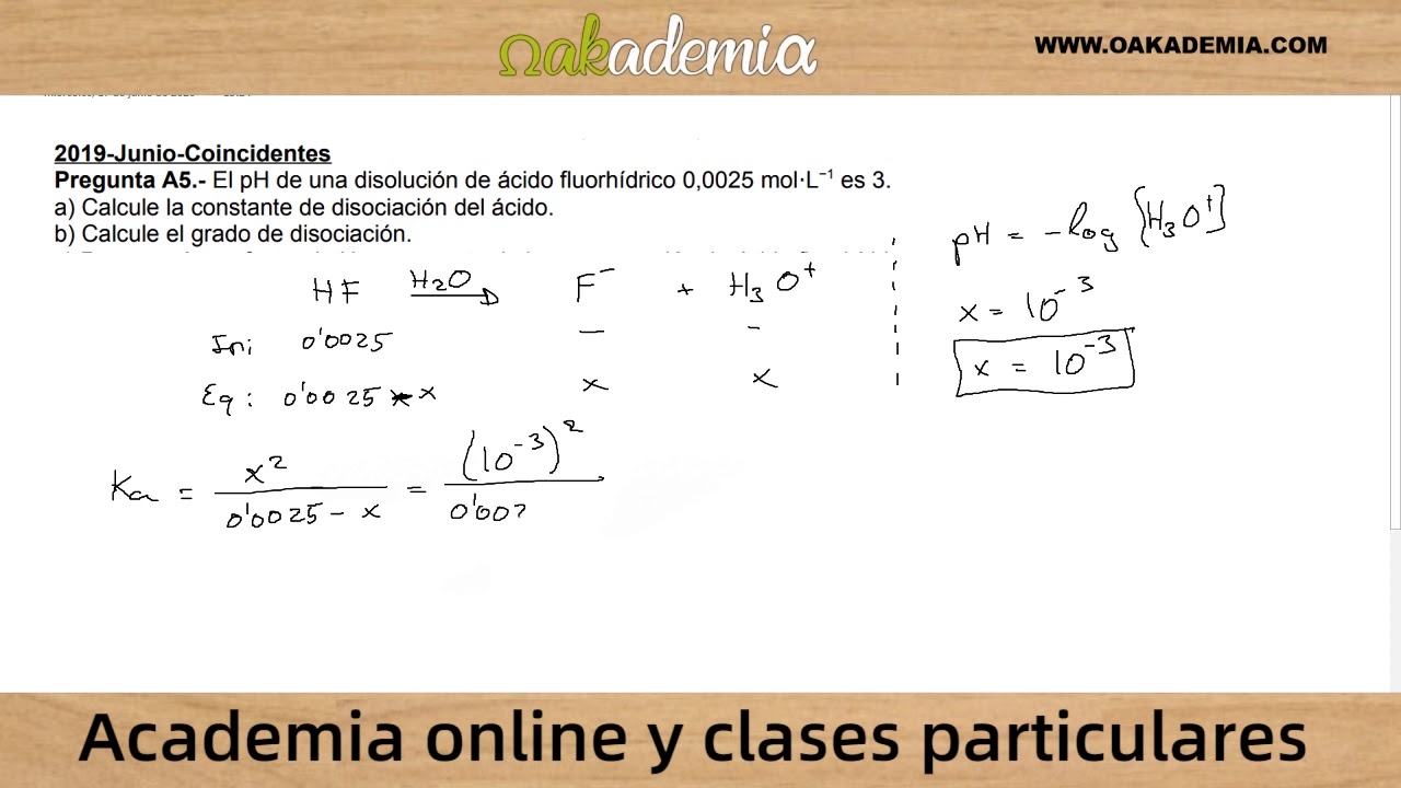 REACCIONES ÁCIDO - BASE 2 BACHILLER Ejercicio SÉ Un GENIO 👌 Oakademia ...