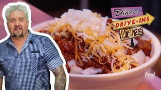 Guy Fieri Eats State Champ CHILI at The Diner in OK | Diners, Drive-Ins and Dive