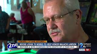 Moose Lodge works to help honor 4-year-old Baltimore boy