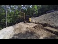 cat 308e sb excavator digging foundation footings