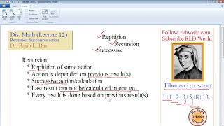 Discrete Mathematics Lecture 12: Recursion / Recursive Function