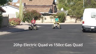 20 HP Electric Quad vs 150cc Gas Quad Performance Comparison