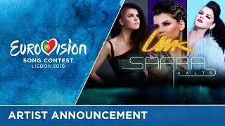 Saara Aalto will represent Finland at the 2018 Eurovision Song Contest!