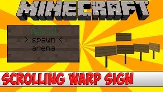 Minecraft Bukkit Plugin - Scrolling Warp Signs - Tutorial
