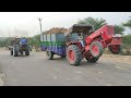 New Holland 3630 vs Mahindra 585 full loaded trolley with road Run | Tractor videos | Raju ki Mast