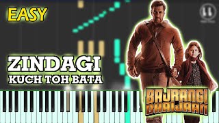 Kuch To Bata Zindagi - Bajrangi Bhaijaan (2015) - EASY Piano Tutorial