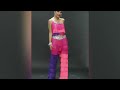 charismatico fuchsia fringed top and pants with silver sequins trim photoshoot