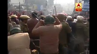 NHM employees lathicharge during strike in Jammu