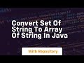 convert set of string to array of string in java