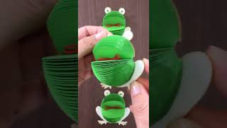 개굴 개굴 개구리~ 즐겁게 노래한다~ 오늘도 노래한다~^o^ |  Frog Paper art #diy #bookart #papercrafts #북아트 #힐링영상  #shorts