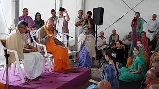 Initiation at ```ISKCON Nava Vraja Dhāma``` in _Saṃskṛtam_ by *HH Śivarāma Swāmī*