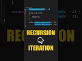 Improve Performance By Converting Recursive To Iterative Code #shorts