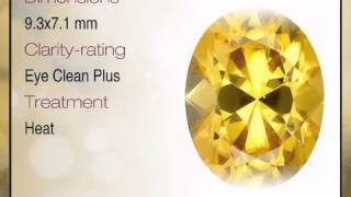 Lovely and Royal Golden Yellow Zircon Natural Gem, Oval Cut, 2.99 carats - africagems.com