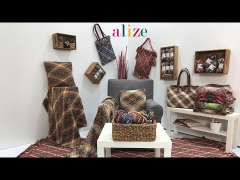 Ekose Çalışması - Working Plaid Pattern with Alize Superlana Maxi Multi Color Ekose Çalışması - Working Plaid Pattern with Alize Superlana Maxi Multi Color