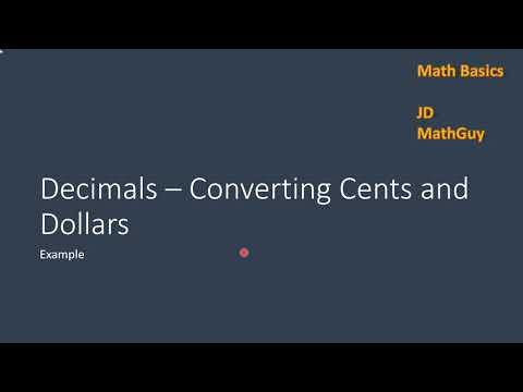 How do you write 9 cents as a decimal?