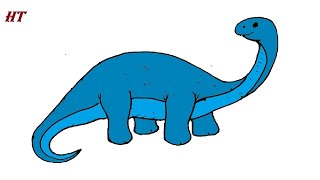 How to Draw a Brontosaurus || Dinosaur Drawing