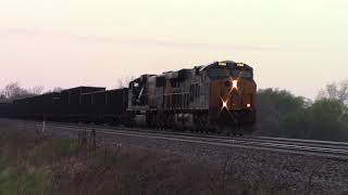 4/27/24 Near Nappanee, IN; CSX 3168 leads B158