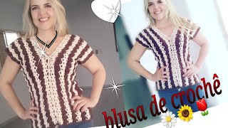 blusa de crochê fácil