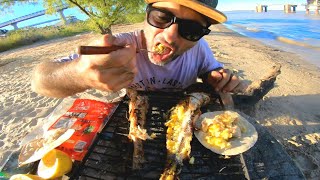 Fishing and Cooking Adventure, Explore Abandoned Ship, Cook Smoked Fish Tacos. Urban Fishing