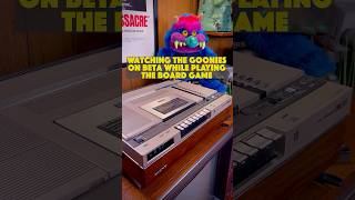 Playing The Goonies on Beta in a Sony SL-5800 Betamax player, while the rarely seen board game.