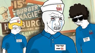 WOJAK DOOMER WAGE SLAVES IN THE PAST (BURGER CHEF)