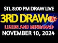 Stl Result Today 8:00 pm draw November 10, 2024 Sunday Luzon Visayas and Mindanao Area Live