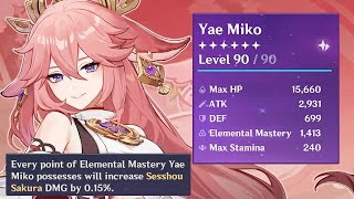 1000 Elemental Mastery Yae Miko