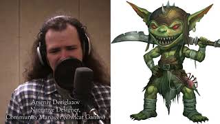 Owlcats doing voiceover - Goblin (Pathfinder: Kingmaker)