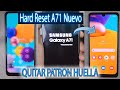 Hard Reset A71 como quitar pin patron contraseña huella Metodo actualizado con cable USB