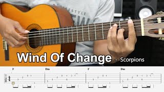 Wind Of Change – Scorpions - Fingerstyle Guitar Tutorial + TAB & Lyrics